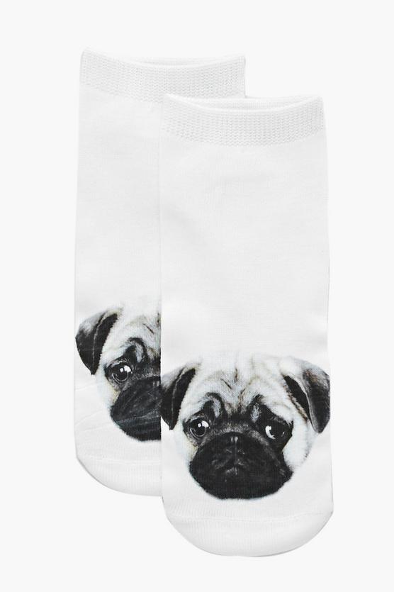 Aimee Pug Puppy Ankle Socks